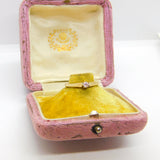 9ct Yellow Gold & 0.1ct Diamond Solitaire Band Ring Vintage c1990 Birmingham