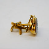 George III 18ct Gold Faith, Hope, Charity Form Sardonyx Intaglio Fob Antique c1820