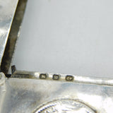 Victorian Sterling Silver Rupee Coin Vesta Case Antique 1896 Birmingham