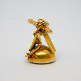 George III 18ct Gold Faith, Hope, Charity Form Sardonyx Intaglio Fob Antique c1820
