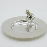 Sarah Jones Sterling Silver Cast Bulldog Ashtray Vintage 1987 London