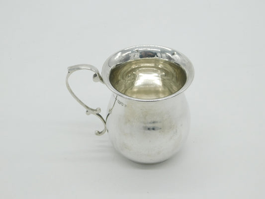 Sterling Silver Christening Cup or Mug Antique 1924 Chester Antique Art Deco