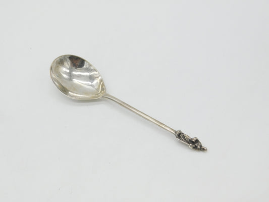 Early Georgian Sterling Silver Apostle Terminal Anointing Spoon c1760 London