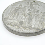 King William IV Silver Plated Large Coronation Commemorative Medal Antique 1830