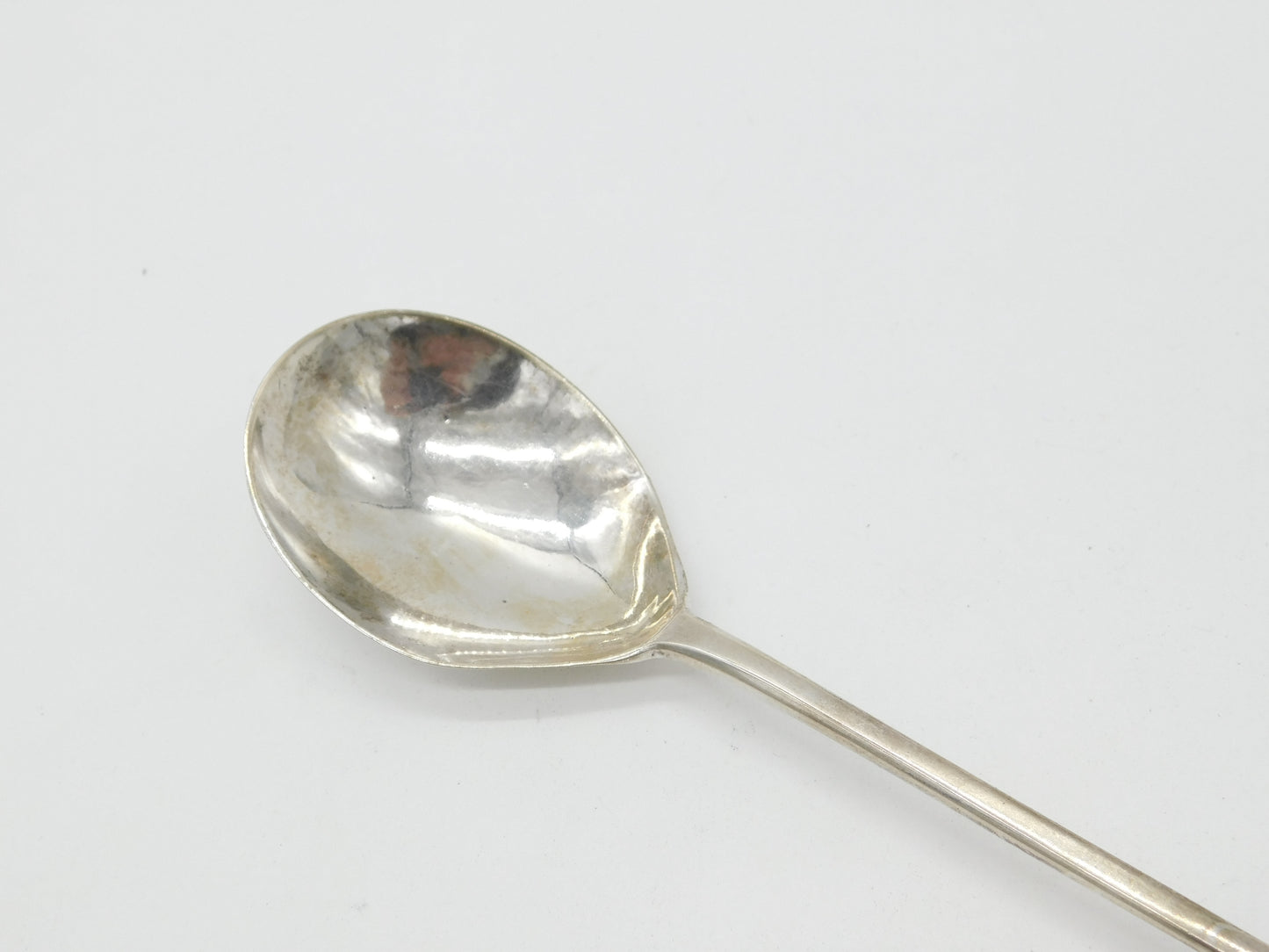 Early Georgian Sterling Silver Apostle Terminal Anointing Spoon c1760 London