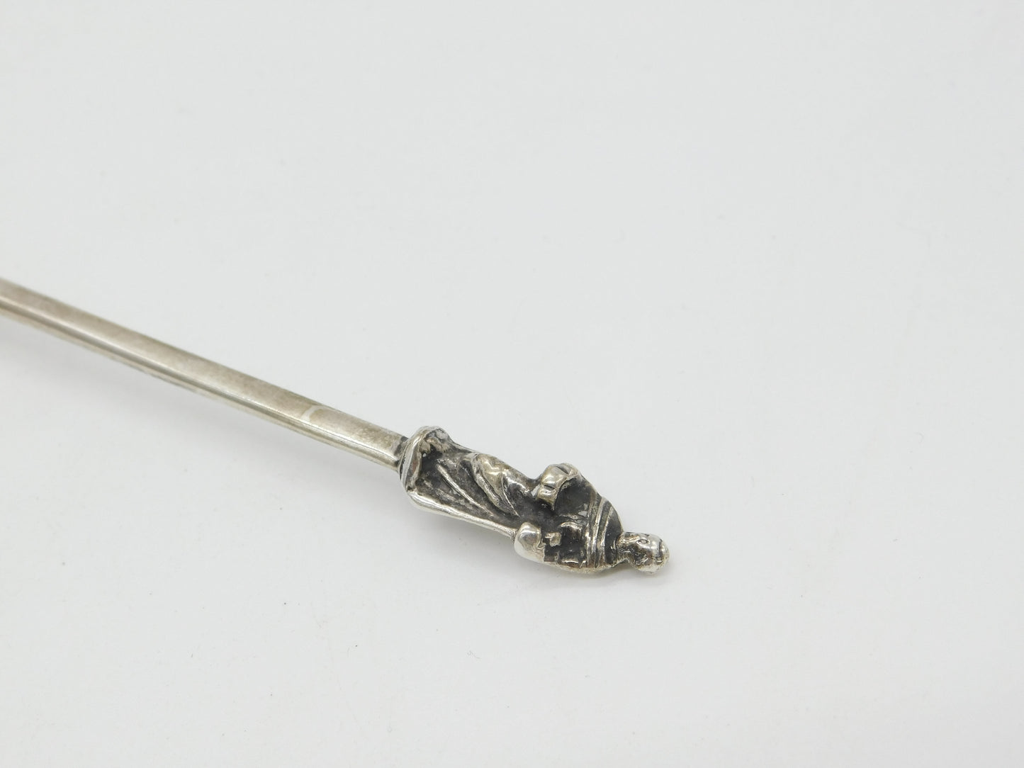 Early Georgian Sterling Silver Apostle Terminal Anointing Spoon c1760 London