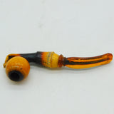 19th Century Novelty Meerschaum & Black Amber Hand Form Pipe Antique c1880