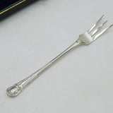 Edwardian Boxed Set of Sterling Silver Pickle Forks Antique 1902 Sheffield