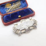 Victorian Aesthetic Sterling Silver Swallow Form Brooch 1880 Birmingham Antique