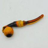 19th Century Novelty Meerschaum & Black Amber Hand Form Pipe Antique c1880
