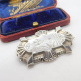 Victorian Aesthetic Sterling Silver Swallow Form Brooch 1880 Birmingham Antique