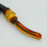 19th Century Novelty Meerschaum & Black Amber Hand Form Pipe Antique c1880