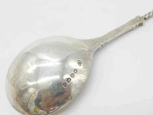 Victorian Sterling Silver Apostle Terminal Serving Spoon 1878 London Antique