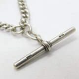 Edwardian Sterling Silver Graduating Albert Watch Chain 1904 London Antique
