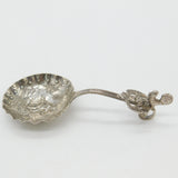 Edwardian Dutch Sterling Silver Fairy with Mirror Tea Caddy Spoon 1902 Antique