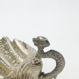Anglo-Indian Sterling Silver Scallop & Dragon Sweet Dish Antique c1900 Victorian