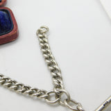 Edwardian Sterling Silver Graduating Albert Watch Chain 1904 London Antique