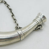 Sampson Mordan & Co. Victorian Sterling Silver Horn Vinaigrette & Scent Bottle Antique