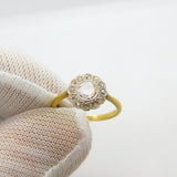 Victorian 18ct Gold & 0.75ct Old European Cut Diamond Daisy Cluster Ring c1890