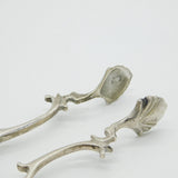 George III Sterling Silver Floral Pattern Sugar Nips Antique c1770