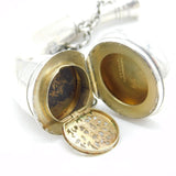 Sampson Mordan & Co. Victorian Sterling Silver Horn Vinaigrette & Scent Bottle Antique