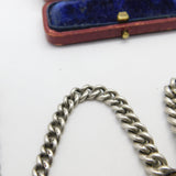 Edwardian Sterling Silver Double Albert Graduating Watch Chain 1909 Birmingham