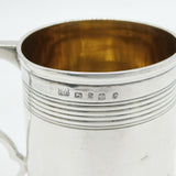 Victorian Sterling Silver Christening Mug Tankard Antique 1860 Sheffield