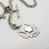 Edwardian Sterling Silver Double Albert Graduating Watch Chain 1909 Birmingham