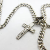 Edwardian Sterling Silver Double Albert Graduating Watch Chain 1909 Birmingham