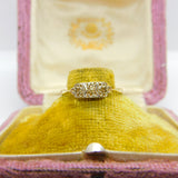 Victorian 18ct Yellow Gold Three Stone Diamond Band Ring c1890 Antique