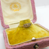 Victorian 18ct Yellow Gold Three Stone Diamond Band Ring c1890 Antique