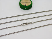 Victorian Sterling Silver Long Guard Muff Chain Antique c1860 152cm Length
