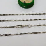 Victorian Sterling Silver Long Guard Muff Chain Antique c1860 152cm Length
