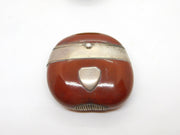 Victorian Sterling Silver Mounted Kola Nut Novelty Vesta Case Antique c1880