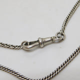 Victorian Sterling Silver Long Guard Muff Chain Antique c1860 152cm Length
