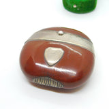 Victorian Sterling Silver Mounted Kola Nut Novelty Vesta Case Antique c1880