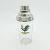 Victorian Deakin & Sons Silver Plated & Hand Painted Cockerel Cocktail Shaker c1900 Sheffield