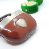 Victorian Sterling Silver Mounted Kola Nut Novelty Vesta Case Antique c1880