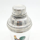 Victorian Deakin & Sons Silver Plated & Hand Painted Cockerel Cocktail Shaker c1900 Sheffield