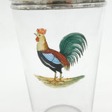 Victorian Deakin & Sons Silver Plated & Hand Painted Cockerel Cocktail Shaker c1900 Sheffield