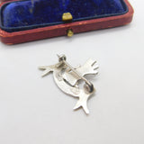 Victorian Scottish Sterling Silver 'Sans Peur' Sutherland Clan Brooch c1880