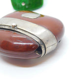 Victorian Sterling Silver Mounted Kola Nut Novelty Vesta Case Antique c1880