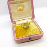 18ct Yellow Gold & 0.3ct Diamond Three Stone Ring Vintage c1970 London