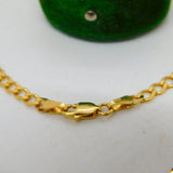 9ct Yellow Gold Diamond Cut Curb Chain Necklace Vintage c1980 46cm Length