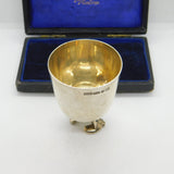 Shona Marsh Sterling Silver Novelty Shot Cup or Egg Cup On Feet Vintage 2009o