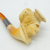 19th Century Meerschaum & Block Amber Regency Lady Pipe Antique c1880