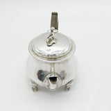 George III Sterling Silver Green Man Footed Bachelors Teapot Antique 1815 London