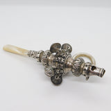 Victorian Sterling Silver Baby Rattle, Whistle & Teether Antique 1894 Birmingham