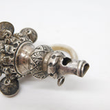 Victorian Sterling Silver Baby Rattle, Whistle & Teether Antique 1894 Birmingham