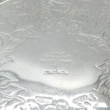 Sterling Silver Oak Tree Crest & Natural Patterns Serving Salver Antique c1915
